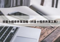 抖音小程序开发流程（抖音小程序开发工具）