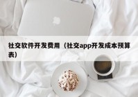 社交软件开发费用（社交app开发成本预算表）